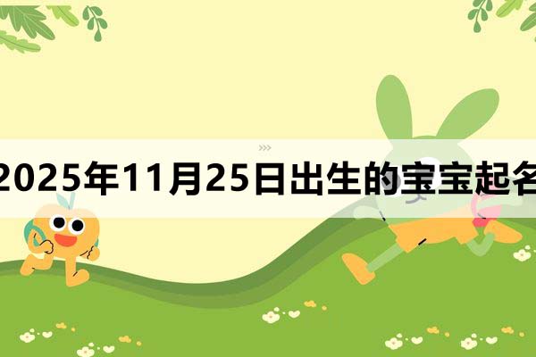 2025年11月25日出生的寶寶取什么名好?